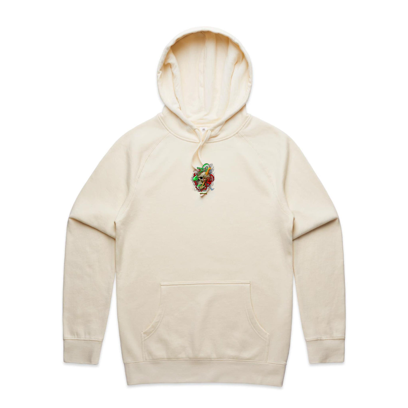 SNAKE (R) - Mens Pocket Hoodie - BACK PRINT