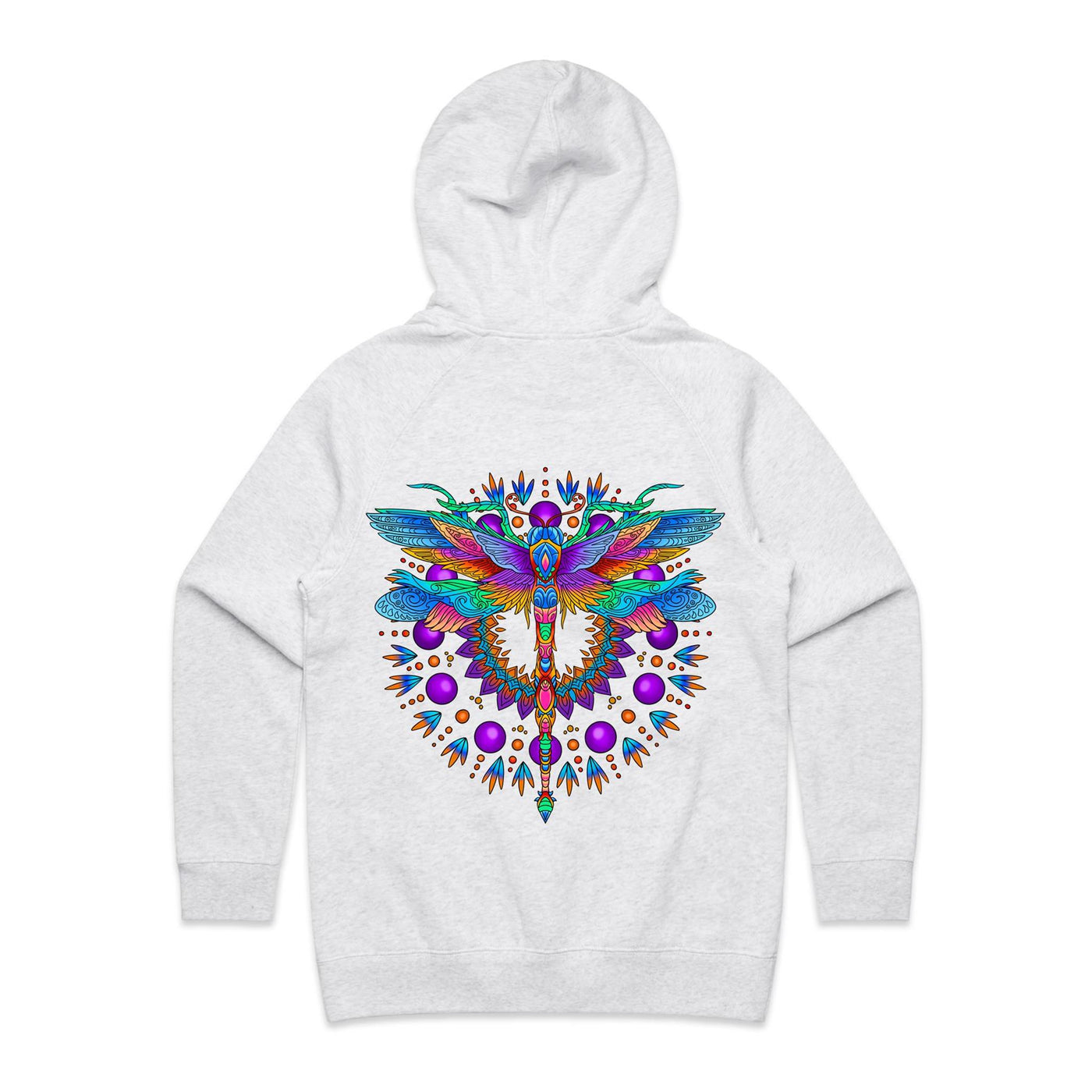 DRAGONFLY - Womens Pocket Hoodie - BACK PRINT