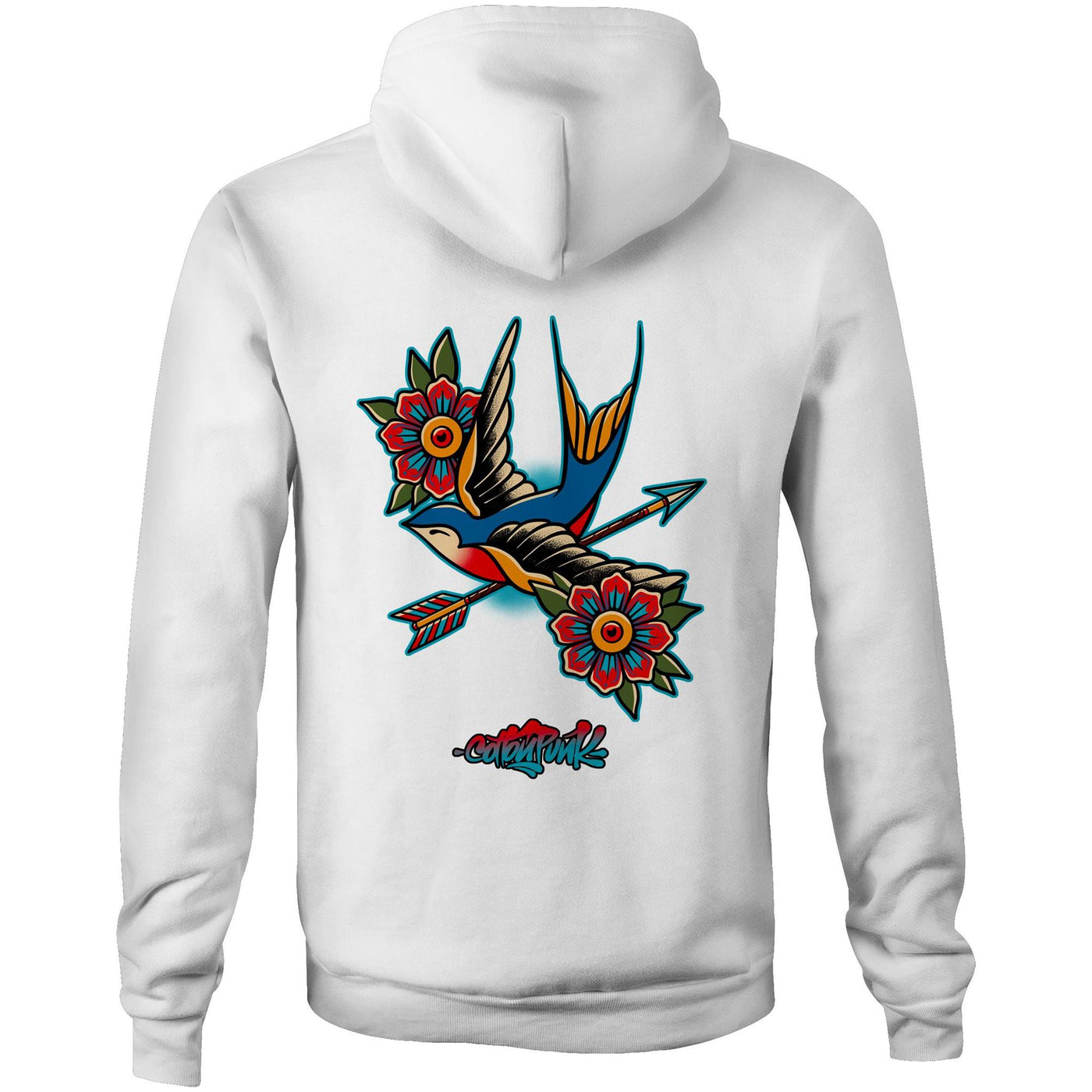 BIRD OF PREY - Mens Pocket Hoodie - BACK PRINT