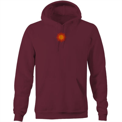 SUNSET VIBES - Mens Pocket Hoodie - BACK PRINT