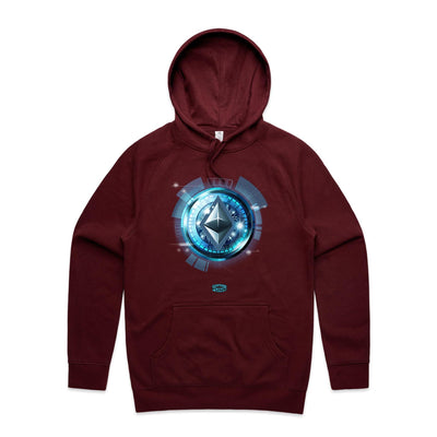 ETHEREUM - Mens Pocket Hoodie - FRONT PRINT