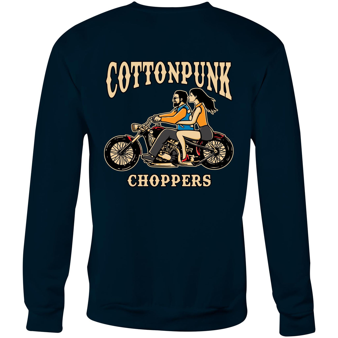 COTTONPUNK CHOPPERS - Mens Sweatshirt - BACK PRINT