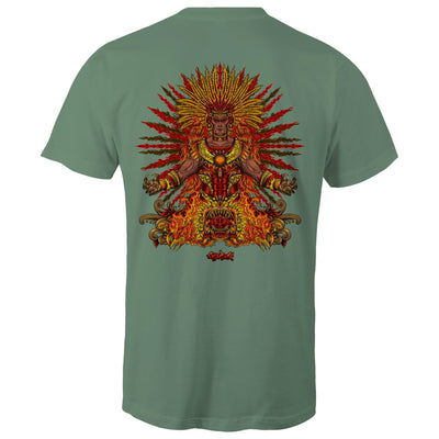 BURNING SUN GOD - Mens T-Shirt - BACK PRINT