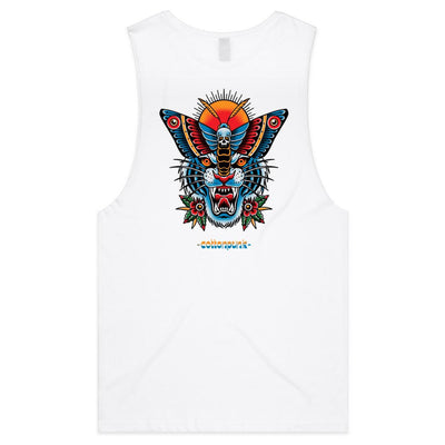 TIGERMOTH - Mens Sleeveless T-Shirt - BACK PRINT