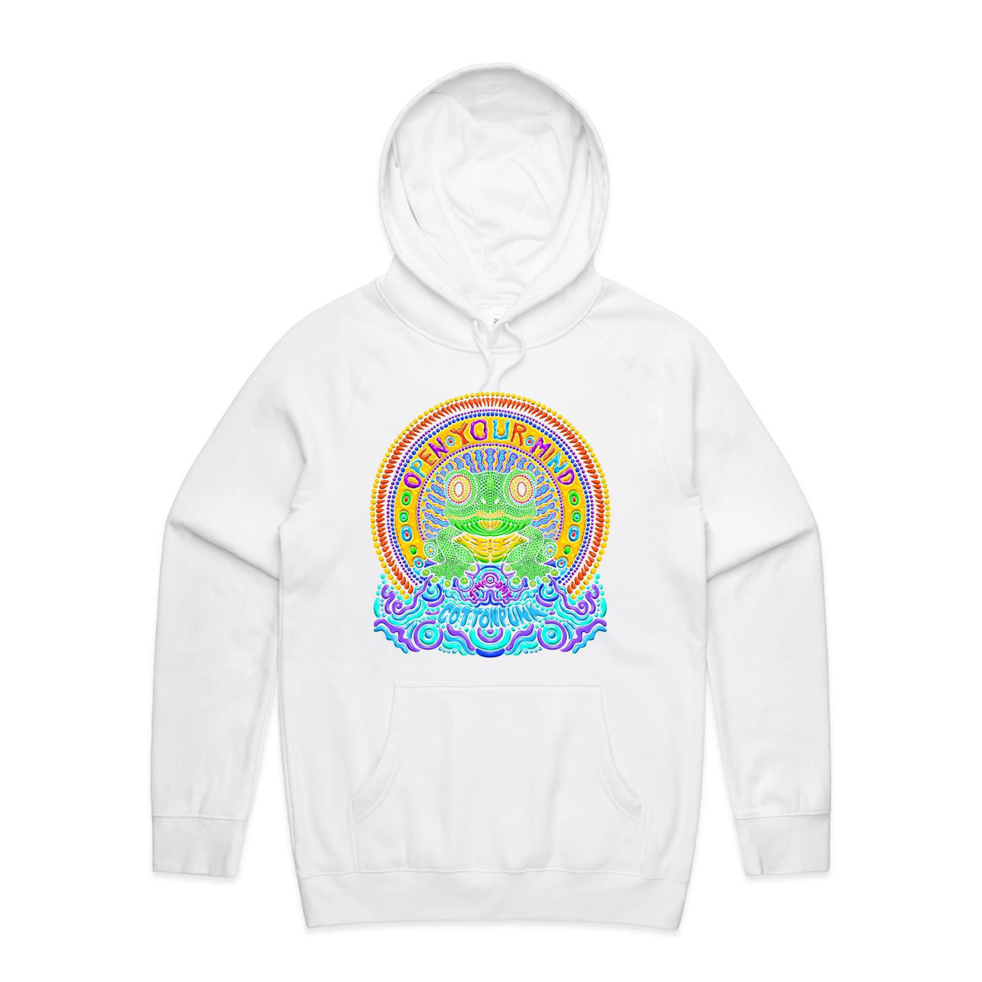 OPEN YOUR MIND - Mens Pocket Hoodie - FRONT PRINT