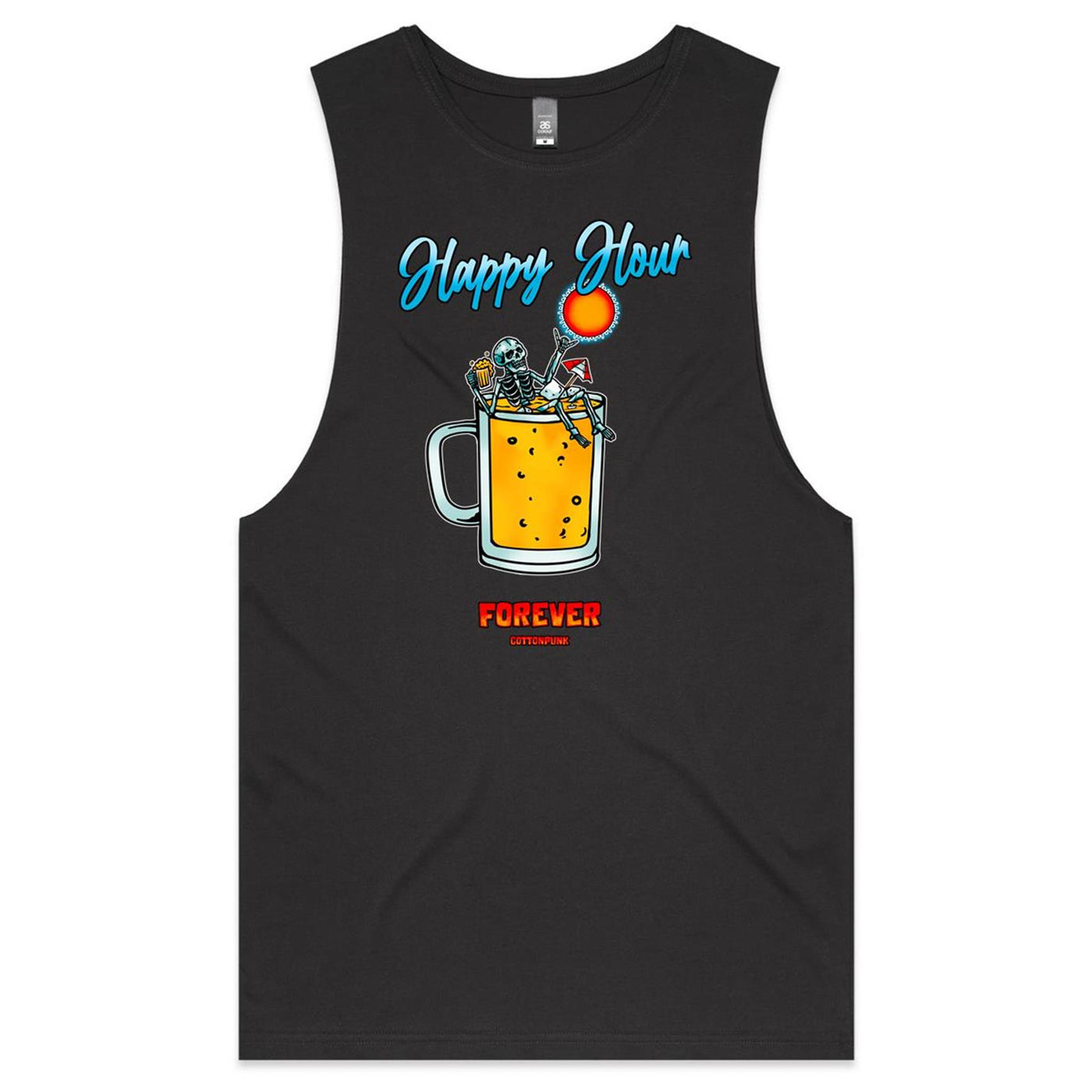 IS IT STILL HAPPY HOUR? - Mens Sleeveless T-Shirt - FRONT PRINT