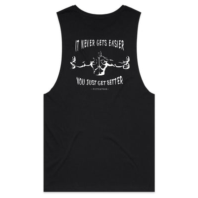 IT NEVER GETS EASIER - Mens Sleeveless T-Shirt - BACK PRINT