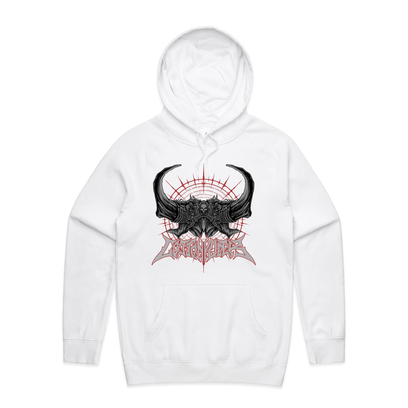 BLACK SPELL - Mens Pocket Hoodie - FRONT PRINT