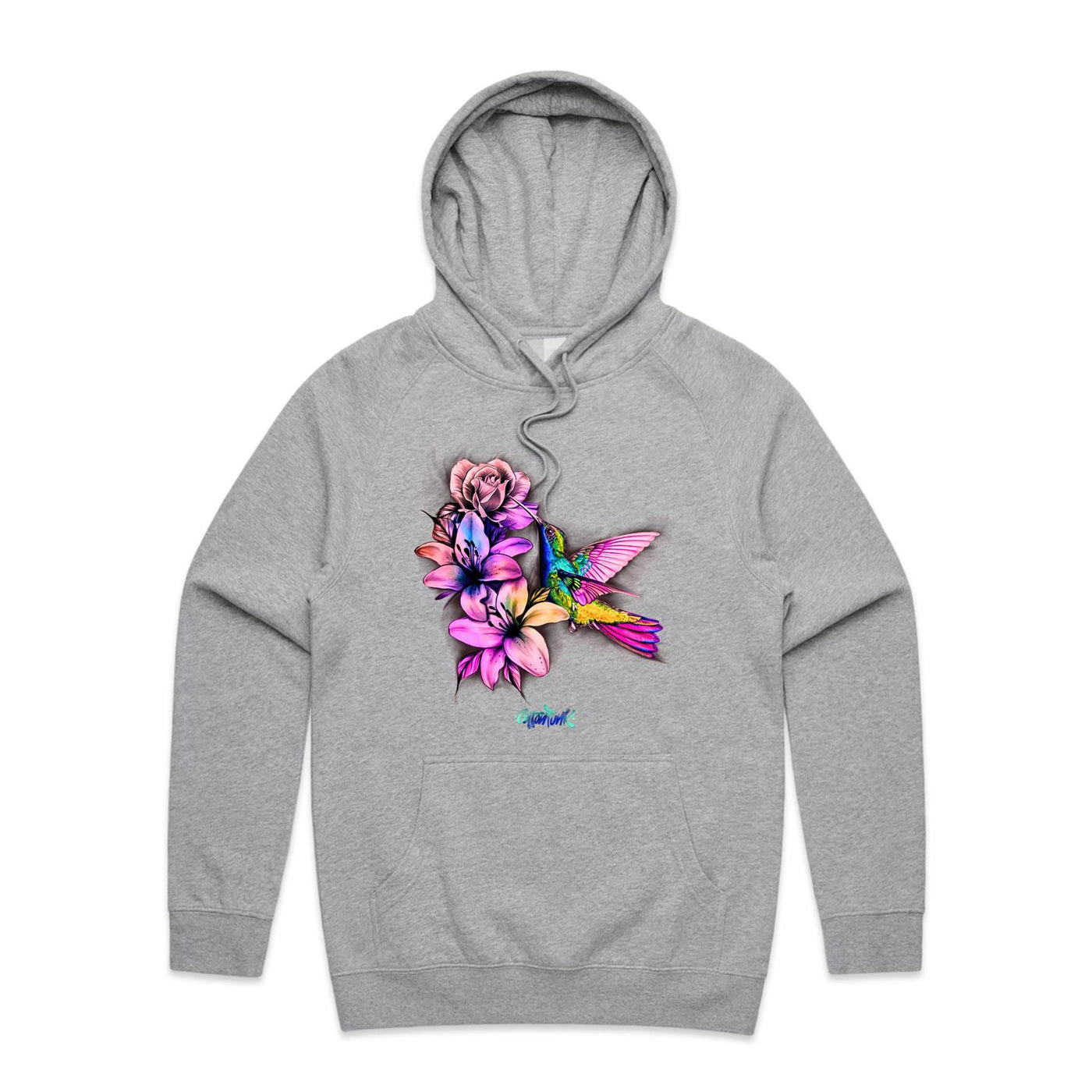 HUMMINGBIRD - Womens Pocket Hoodie - FRONT PRINT