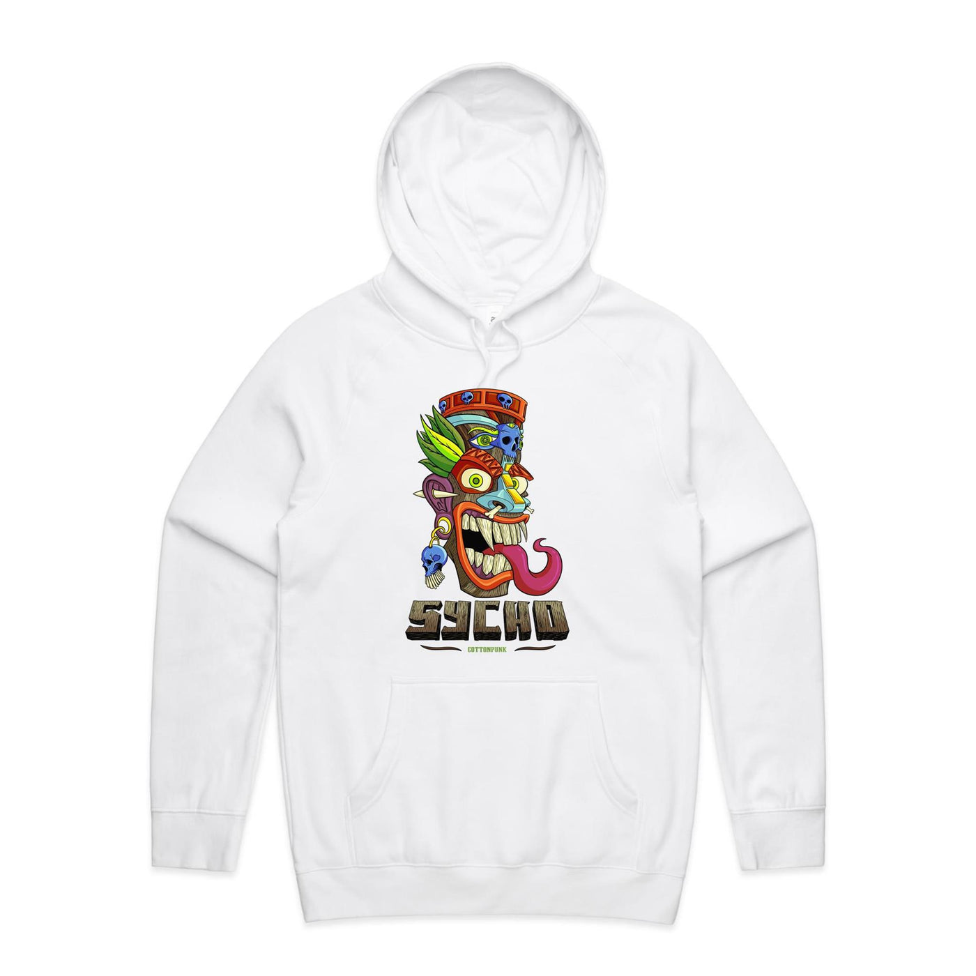 SYCHO - Mens Pocket Hoodie - FRONT PRINT