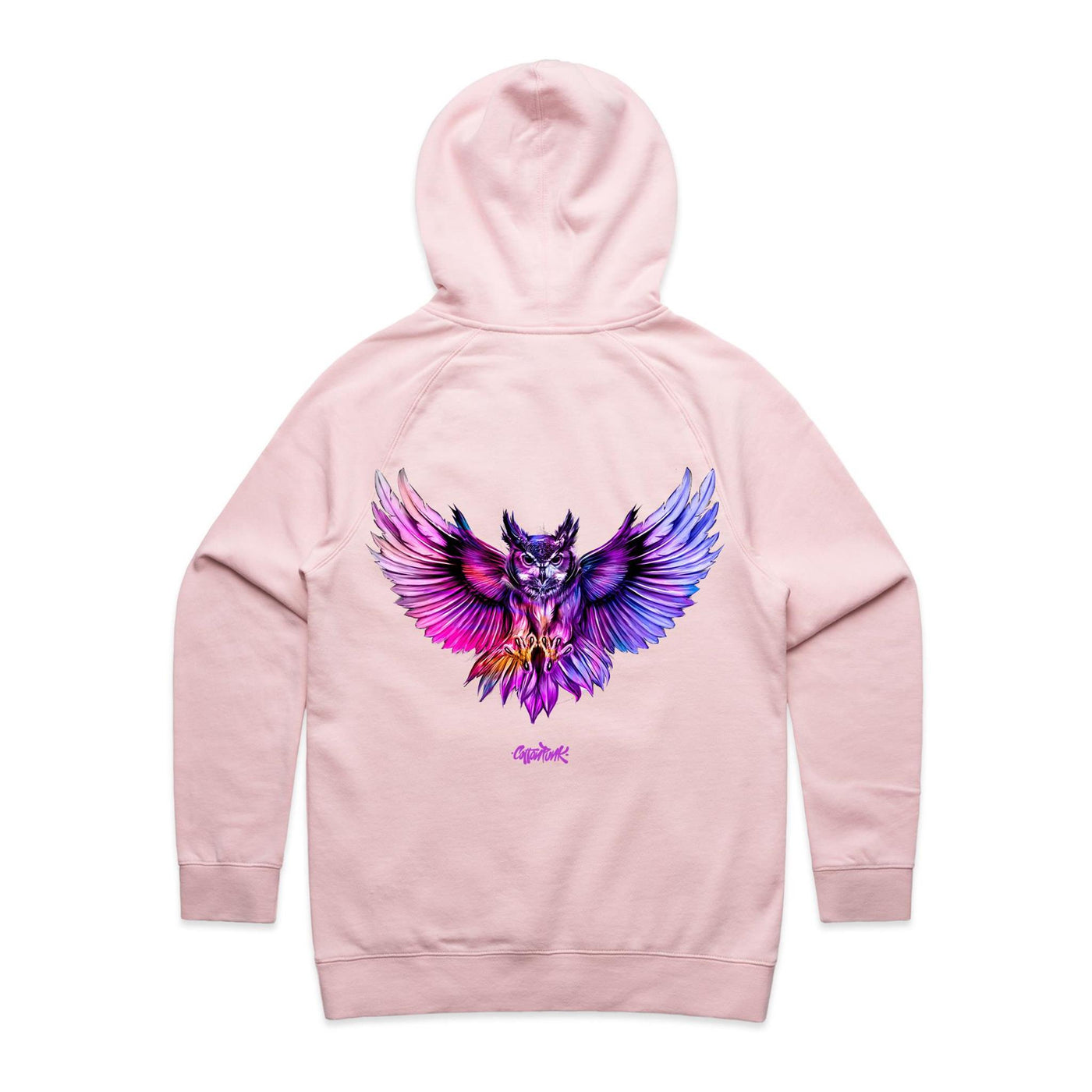 NIGHT HUNTER (W) - Womens Pocket Hoodie - BACK PRINT