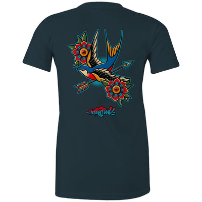 BIRD OF PREY (W) - Womens T-Shirt - BACK PRINT