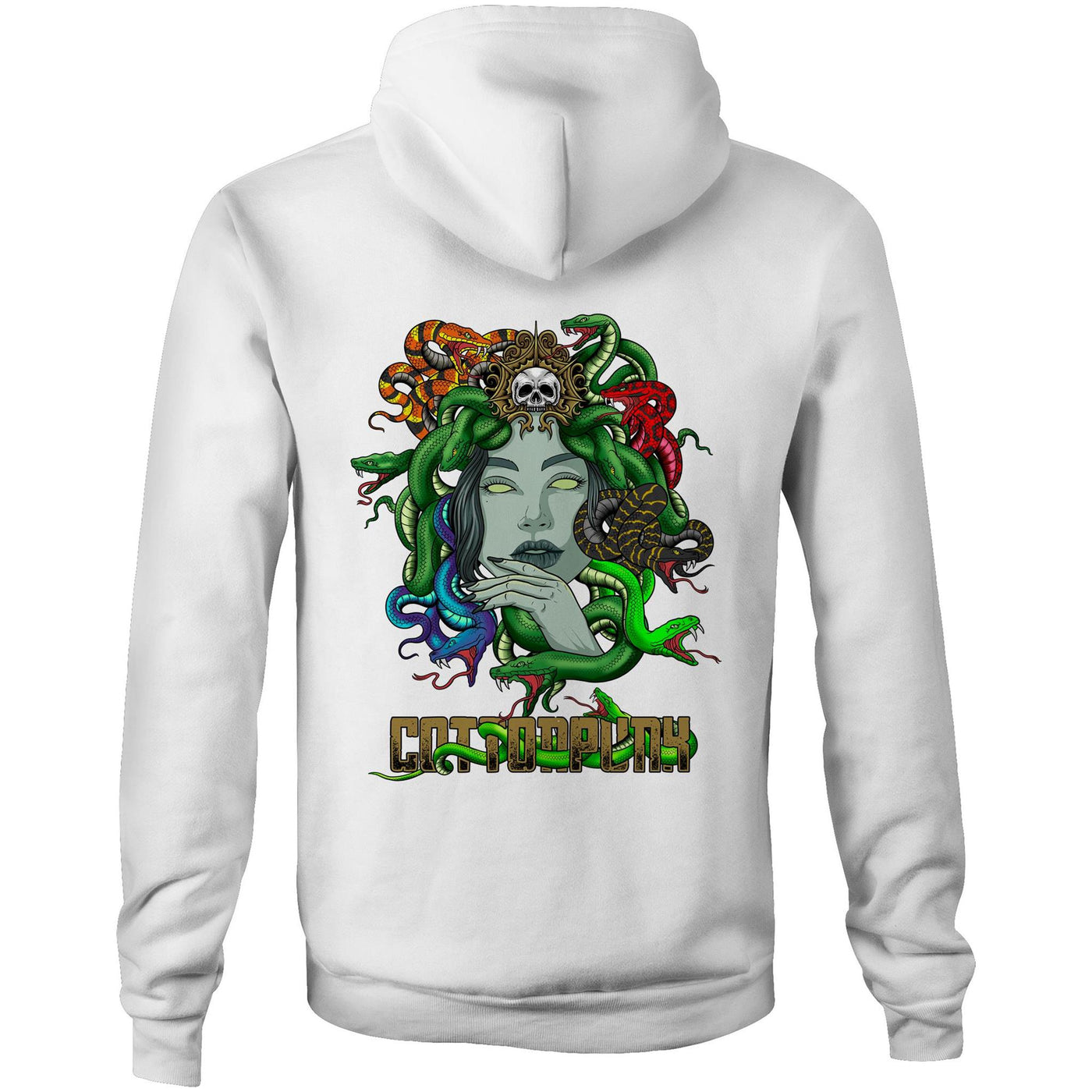 LOOK ME IN THE EYES - Mens Pocket Hoodie - BACK PRINT