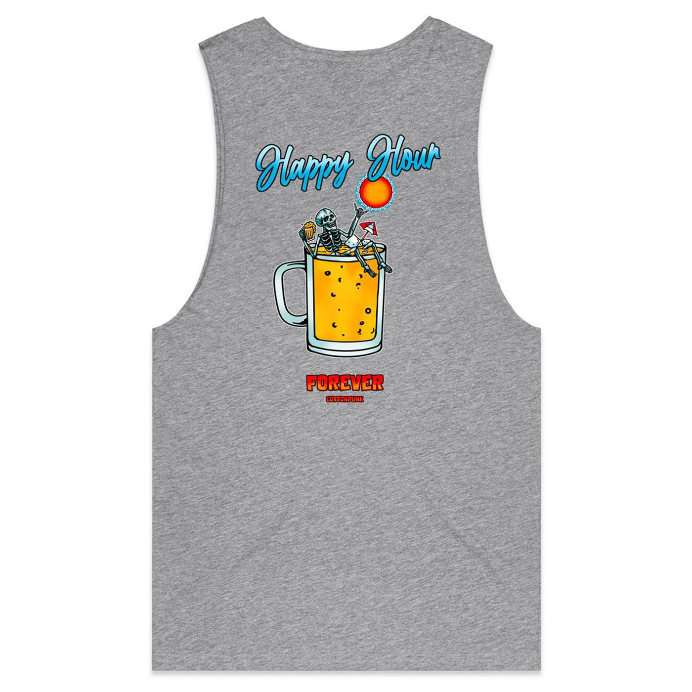 IS IT STILL HAPPY HOUR? - Mens Sleeveless T-Shirt - BACK PRINT