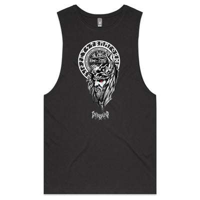 DARK WARRIOR - Mens Sleeveless T-Shirt - FRONT PRINT