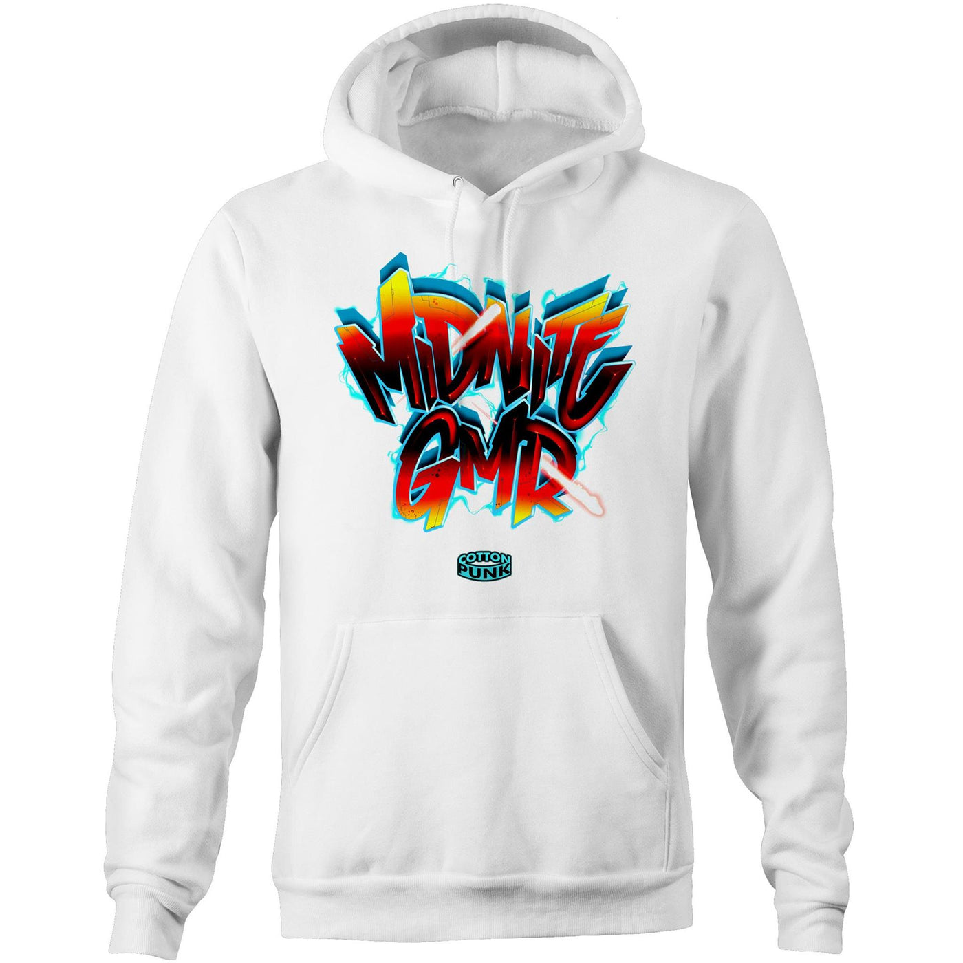 MIDNITE GMR - Mens Pocket Hoodie - FRONT PRINT