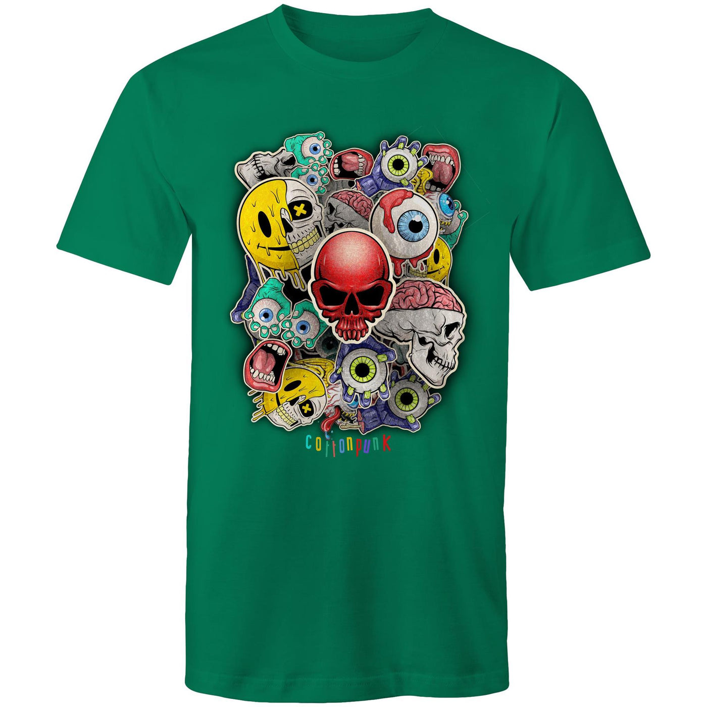 ROLLING SKULLS - Mens T-Shirt - FRONT PRINT