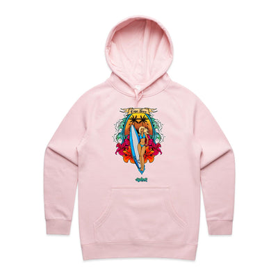 ONE LOVE (W) - Womens Pocket Hoodie - FRONT PRINT