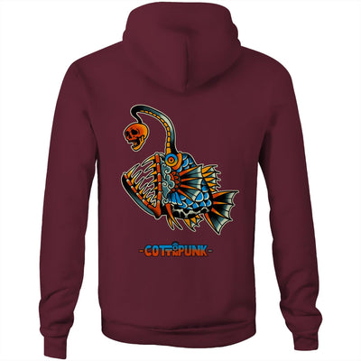 DEEP WATER - Mens Pocket Hoodie - BACK PRINT