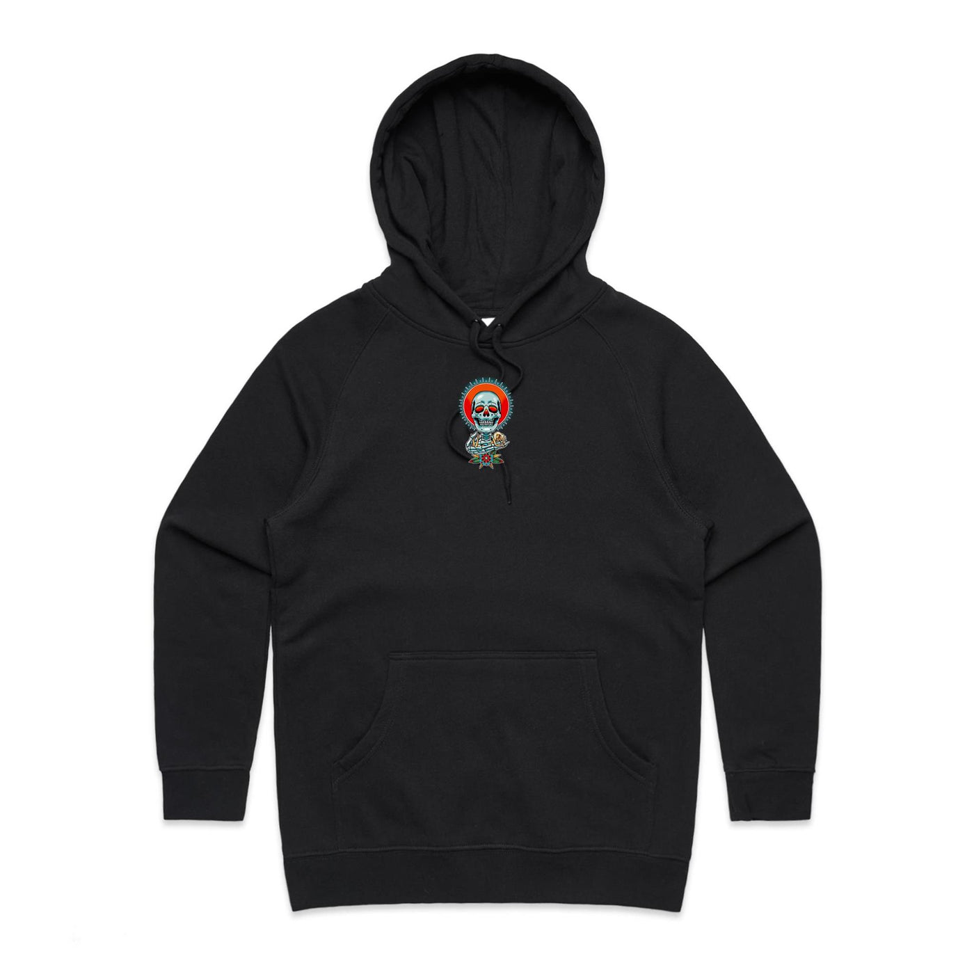 NEVER R.I.P (W) - Womens Pocket Hoodie - BACK PRINT