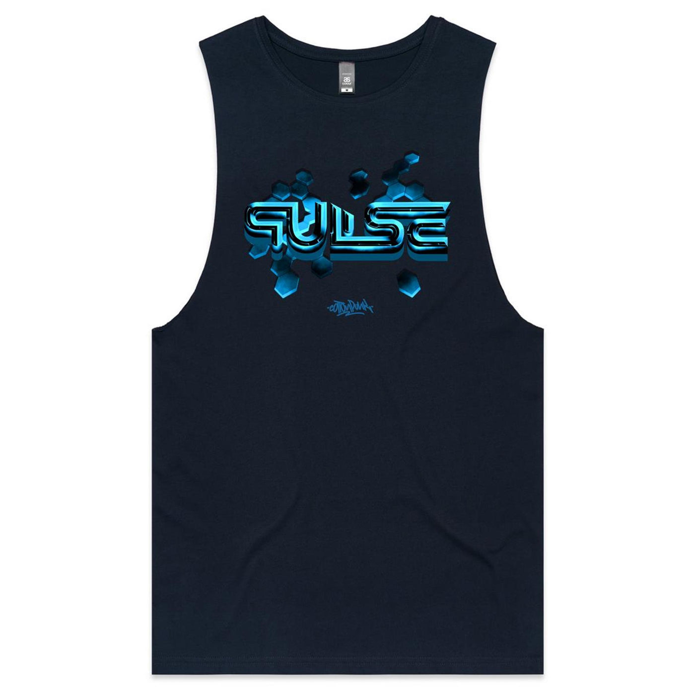 PULSE - Mens Sleeveless T-Shirt - FRONT PRINT