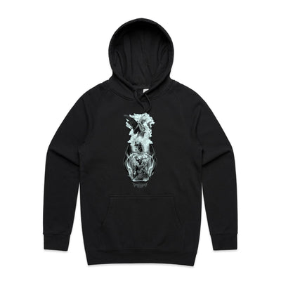 BETWEEN HEAVEN & HELL - Mens Pocket Hoodie - FRONT PRINT