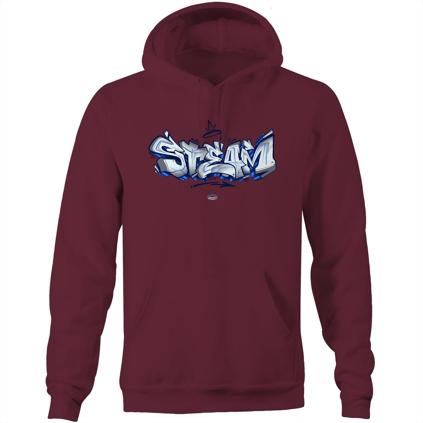 STEAM - Mens Pocket Hoodie - FRONT PRINT