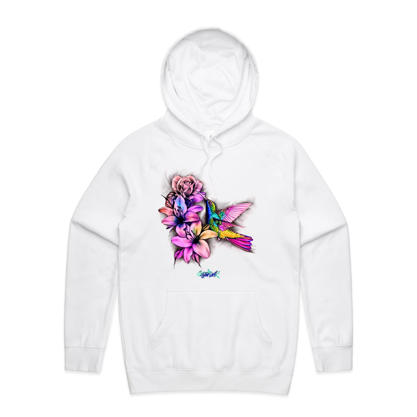 HUMMINGBIRD - Womens Pocket Hoodie - FRONT PRINT