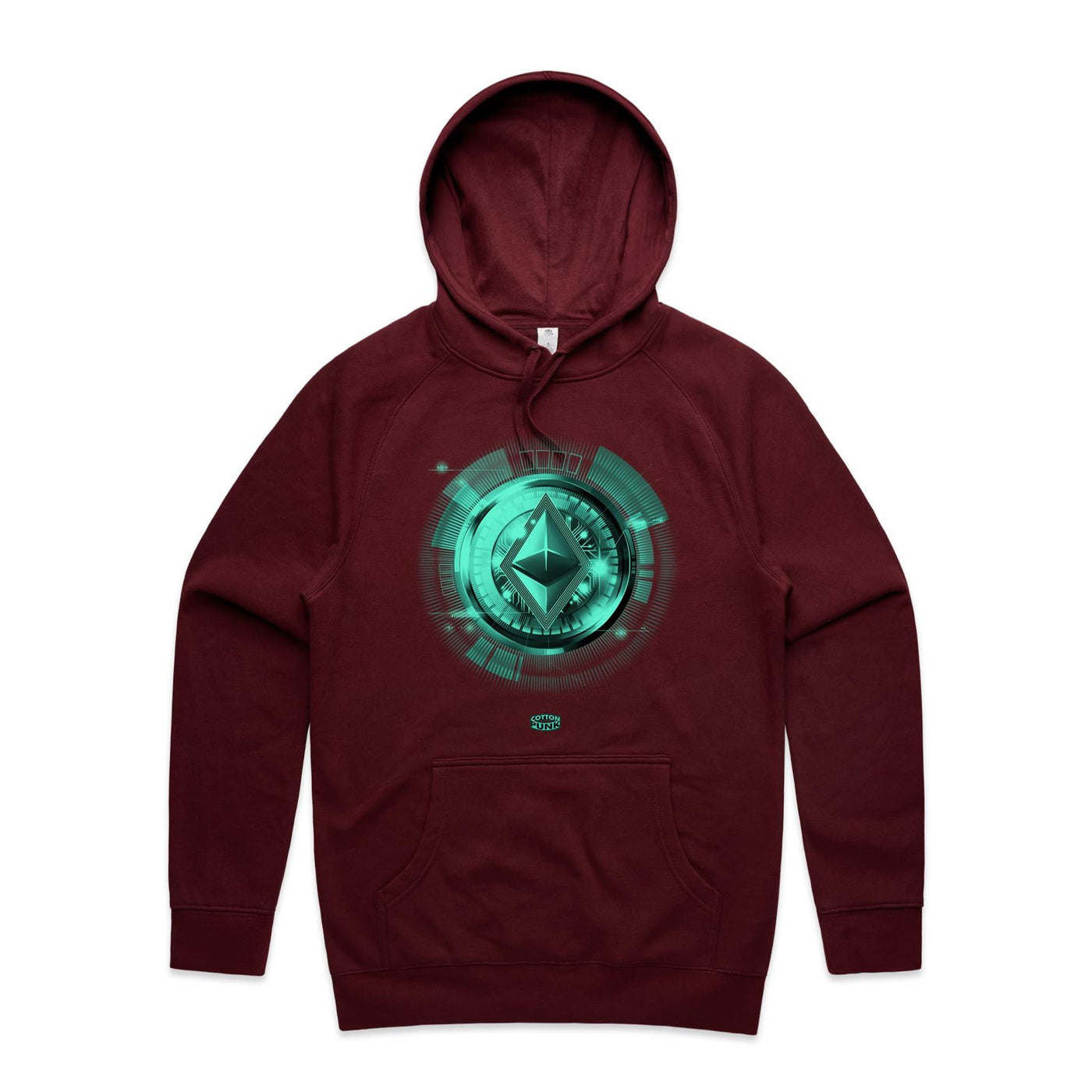 ETHEREUM III - Mens Pocket Hoodie - FRONT PRINT