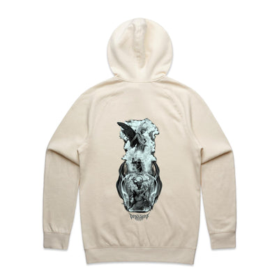 BETWEEN HEAVEN & HELL - Mens Pocket Hoodie - BACK PRINT