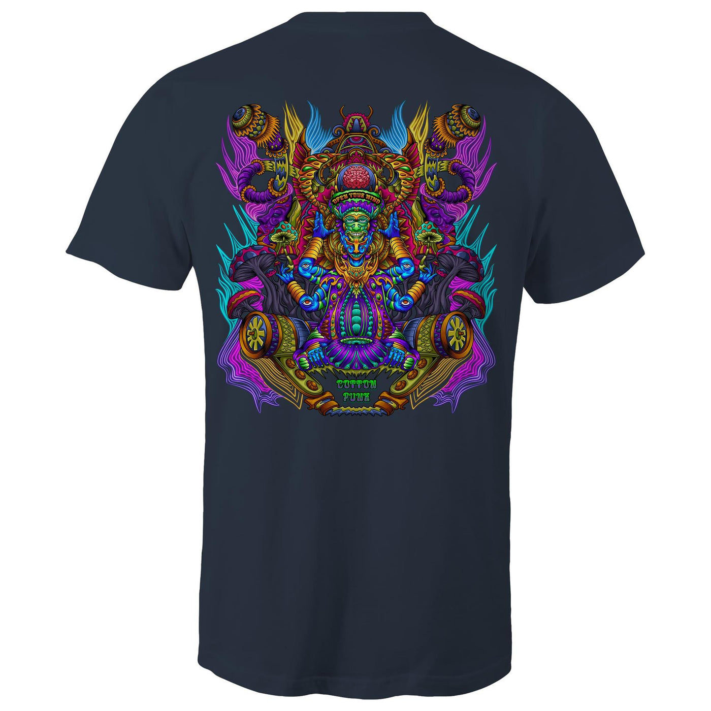 MAGIC SHROOM GOD  - Mens T-Shirt - BACK PRINT