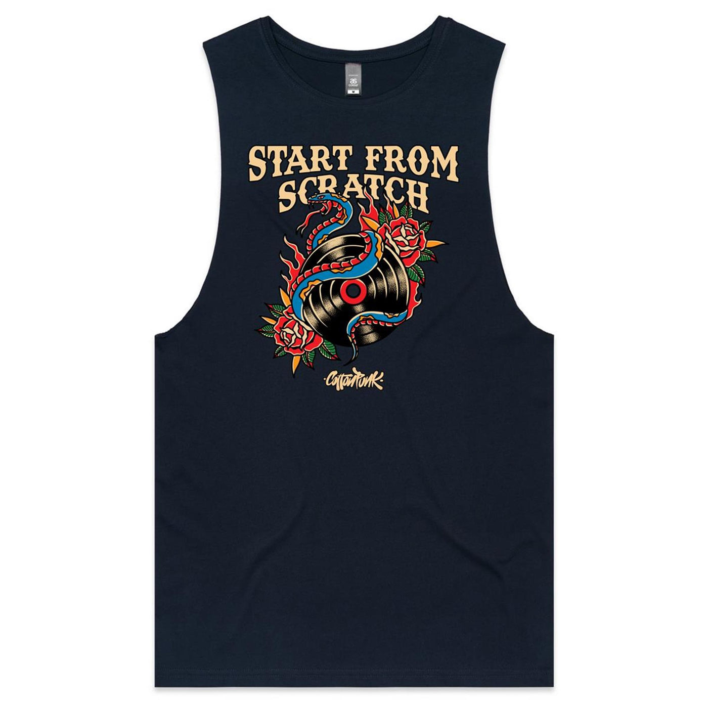 START FROM SCRATCH - Mens Sleeveless T-Shirt - FRONT PRINT