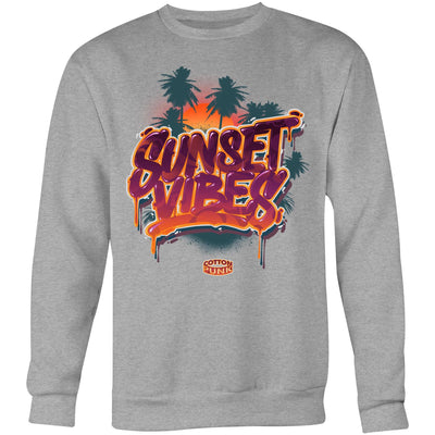 SUNSET VIBES - Mens Sweatshirt - FRONT PRINT