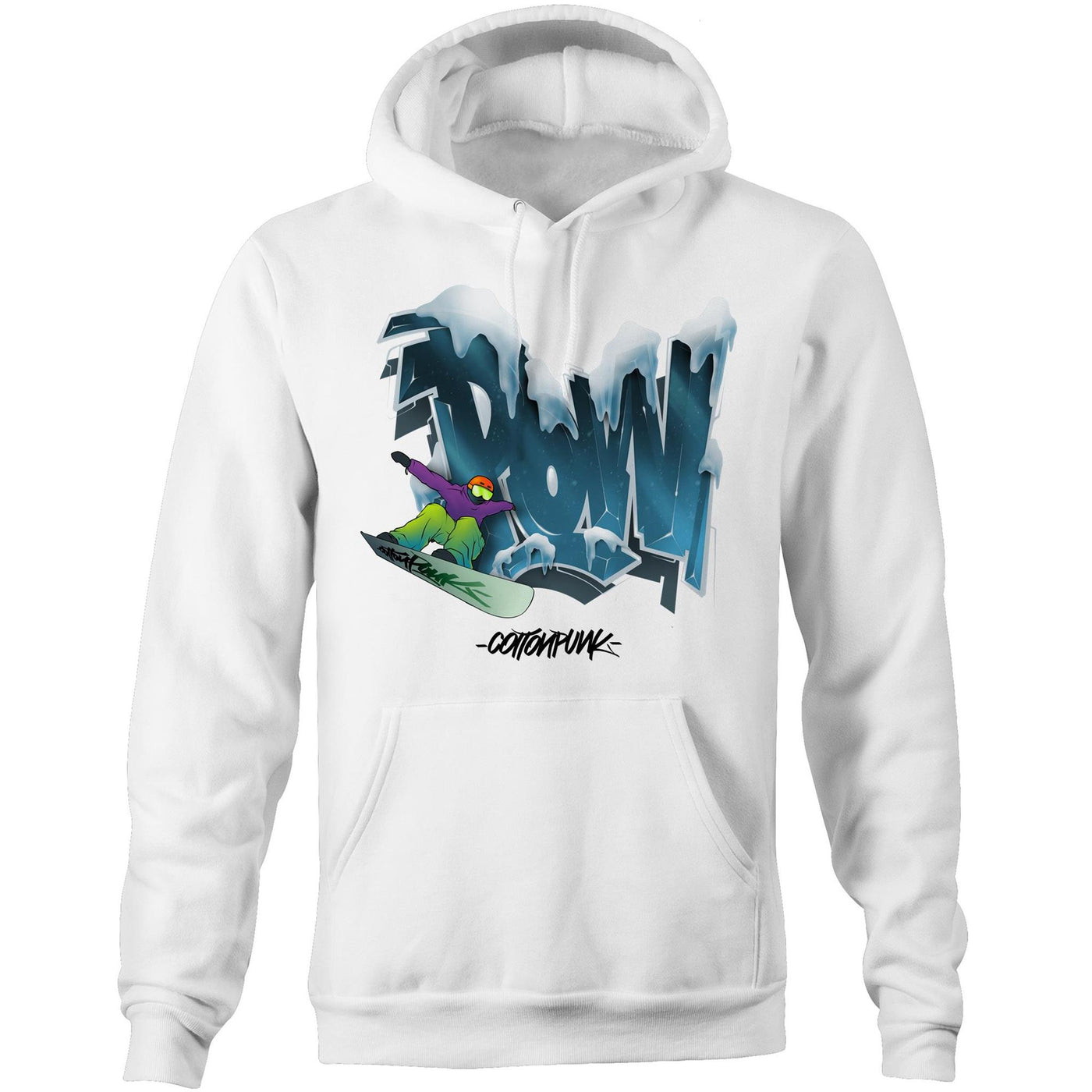 POW - Mens Pocket Hoodie - FRONT PRINT