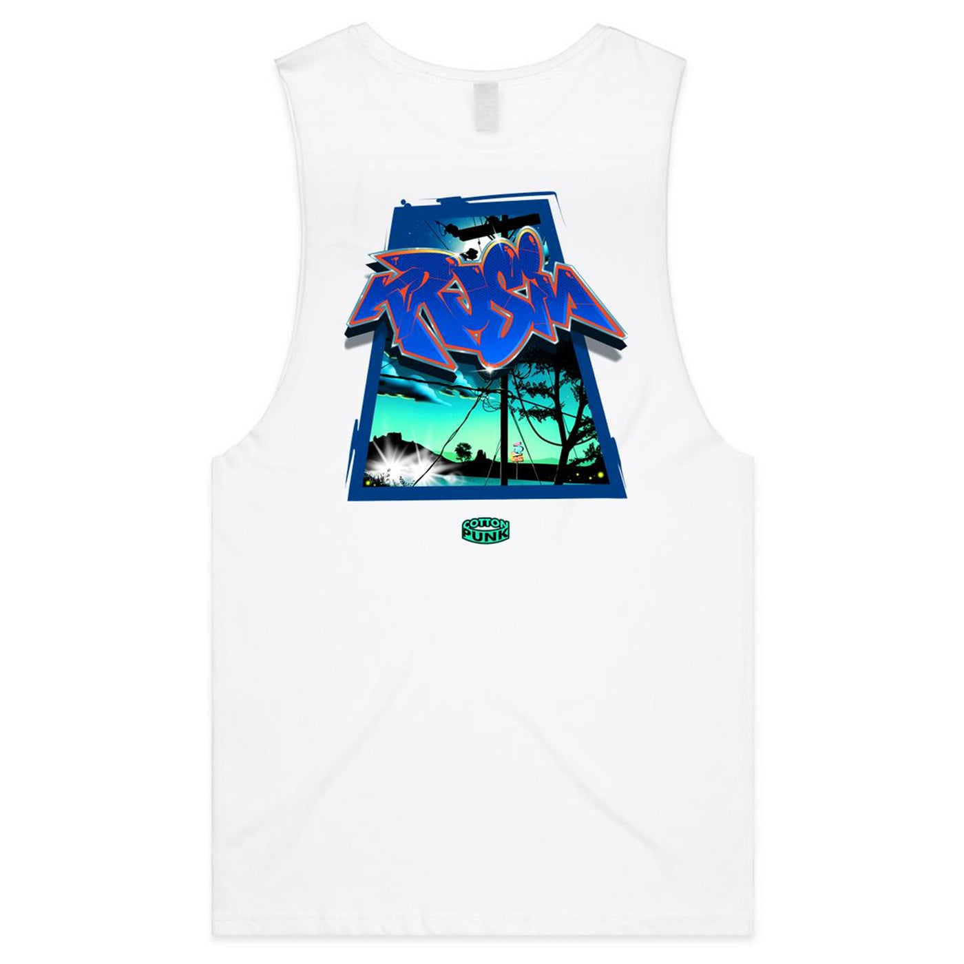 KRUSIN - Mens Sleeveless T-Shirt - BACK PRINT