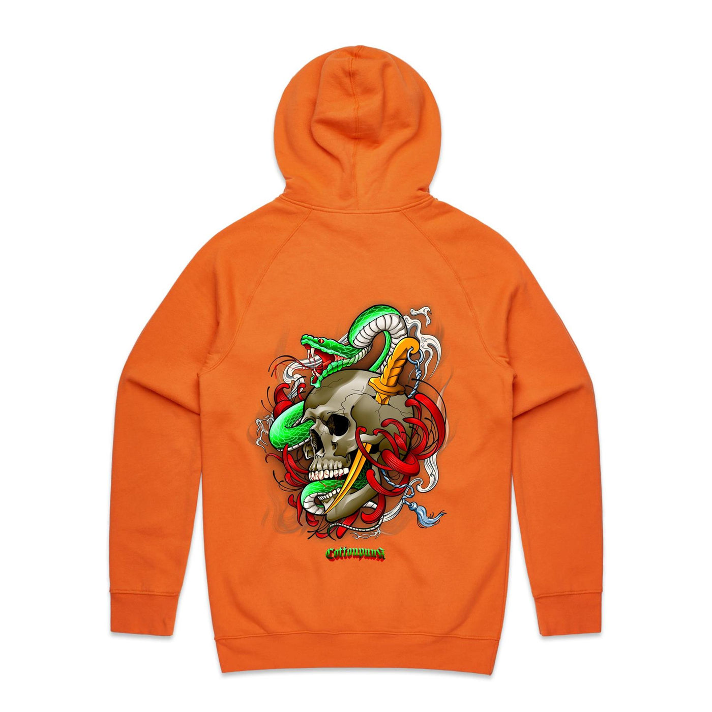 SNAKE - Mens Pocket Hoodie - BACK PRINT