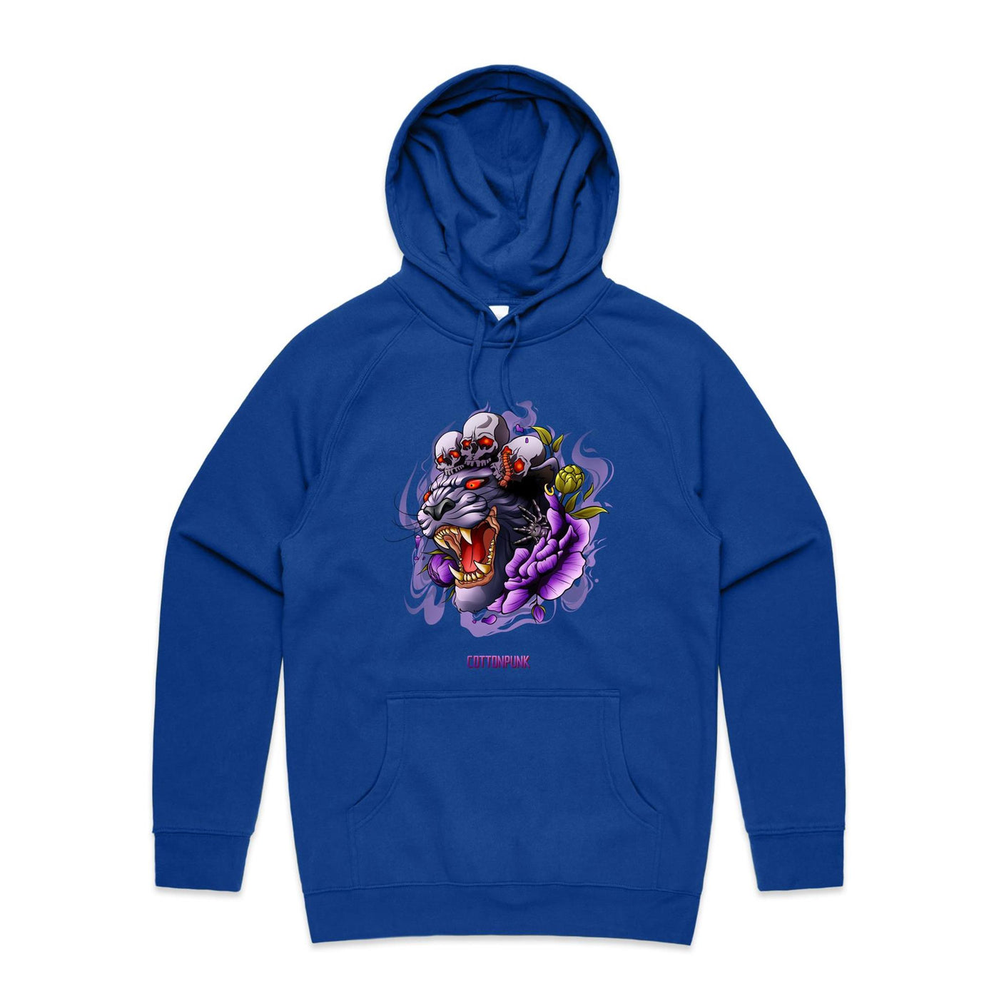 PANTHER - Mens Pocket Hoodie - FRONT PRINT