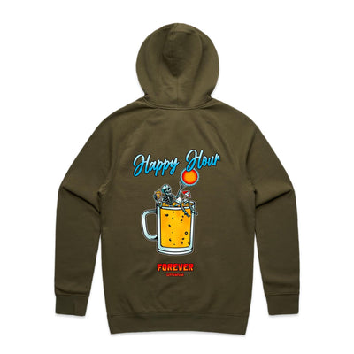 IS IT STILL HAPPY HOUR? - Mens Pocket Hoodie - BACK PRINT