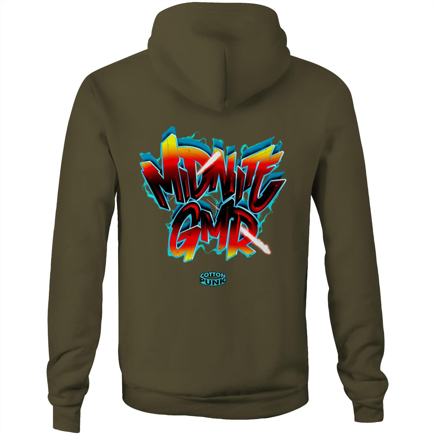 MIDNITE GMR - Mens Pocket Hoodie - BACK PRINT