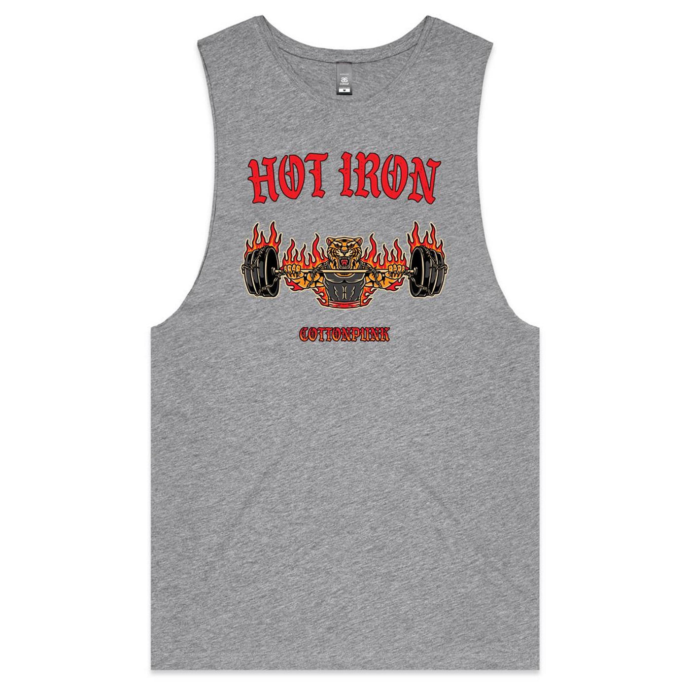 HOT IRON - Mens Sleeveless T-Shirt - FRONT PRINT