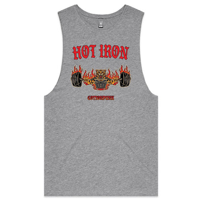 HOT IRON - Mens Sleeveless T-Shirt - FRONT PRINT