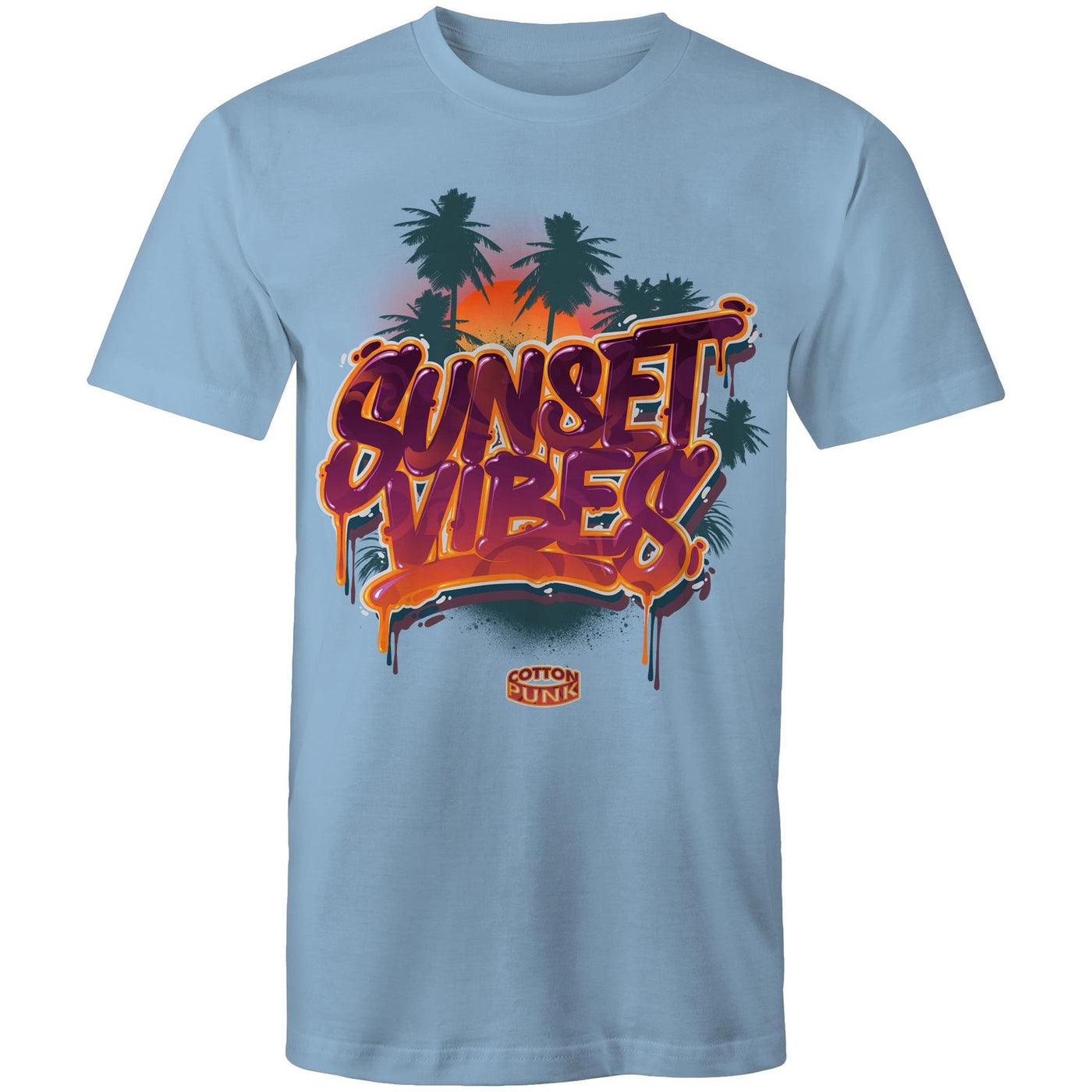 SUNSET VIBES - Mens T-Shirt - FRONT PRINT