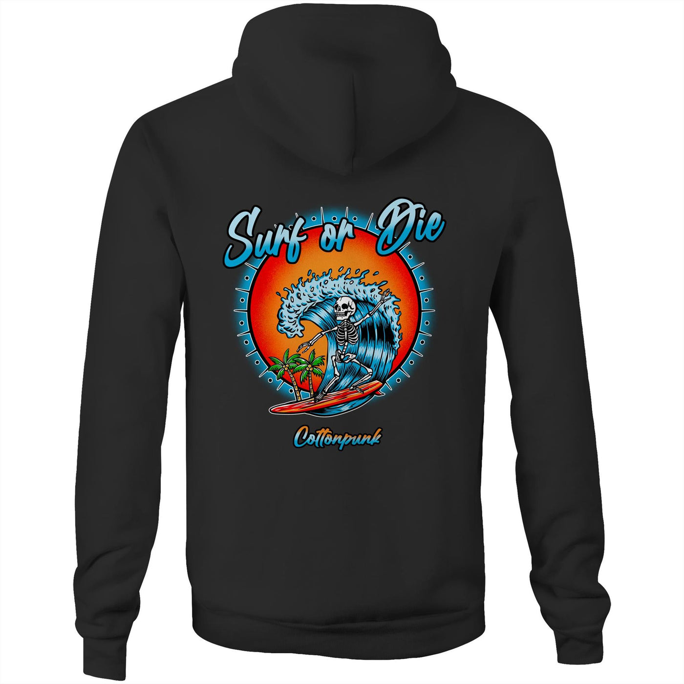 DYING FOR A SURF - Mens Pocket Hoodie - BACK PRINT