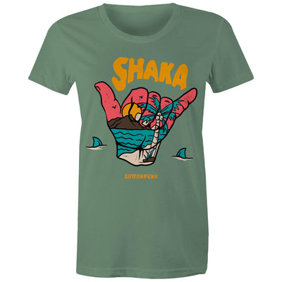 SHAKA (W) - Womens T-Shirt - FRONT PRINT