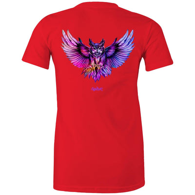 NIGHT HUNTER (W) - Womens T-Shirt - BACK PRINT