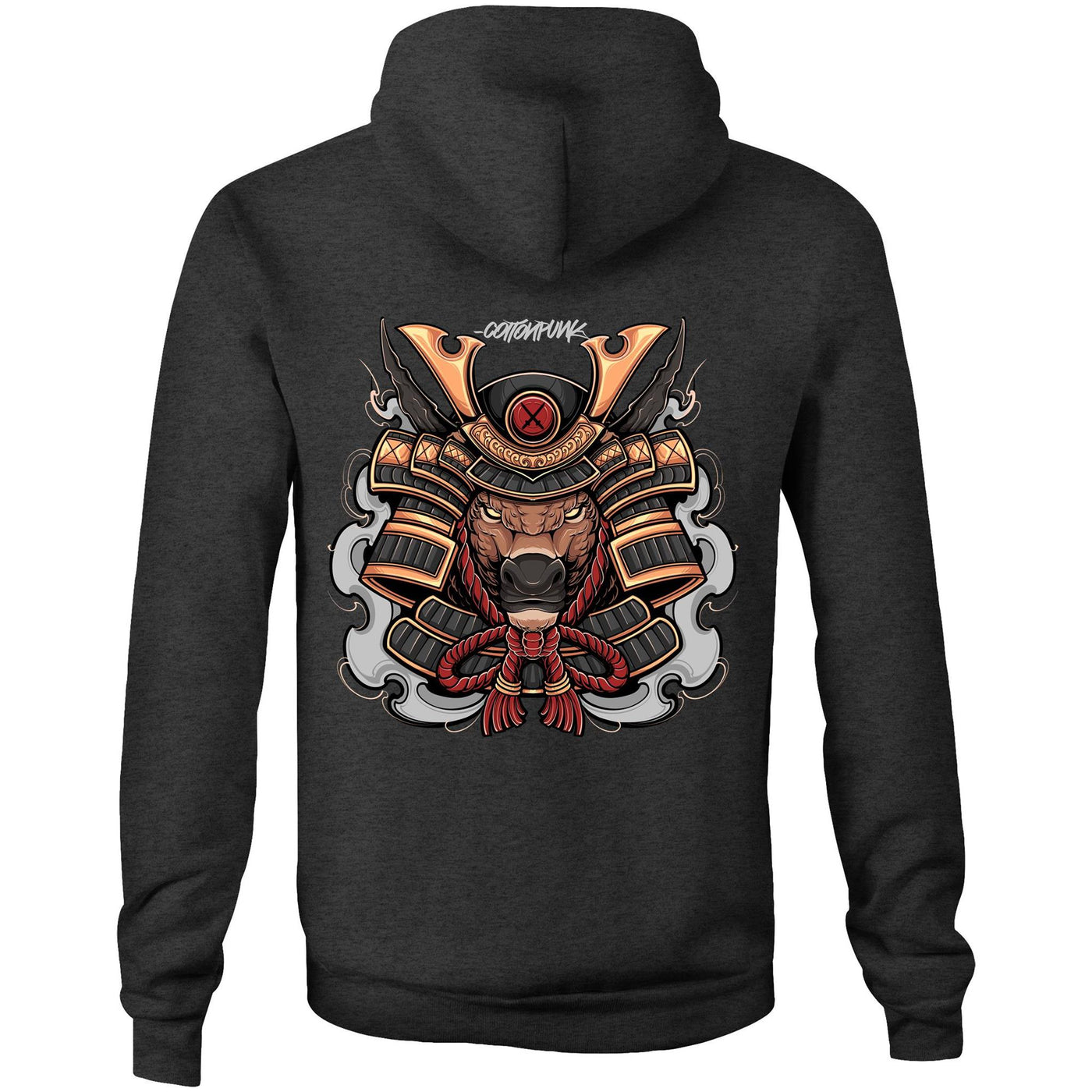 SPIRIT OX - Mens Pocket Hoodie - BACK PRINT