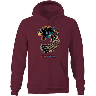 PANTHER (RT) - Mens Pocket Hoodie - FRONT PRINT