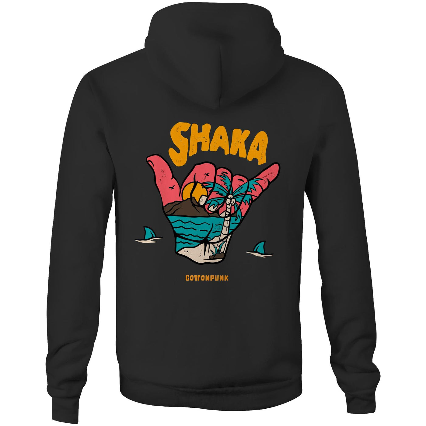 SHAKA - Mens Pocket Hoodie - BACK PRINT