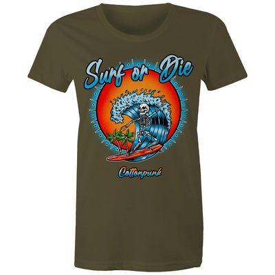 DYING FOR A SURF (W) - Womens T-Shirt - FRONT PRINT