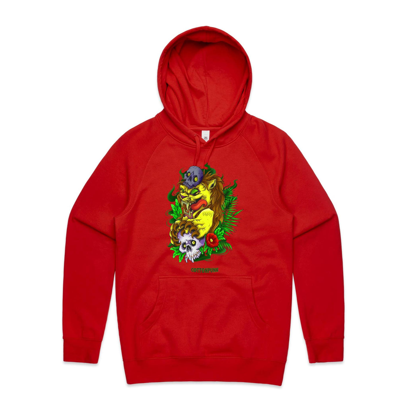 LION - Mens Pocket Hoodie - FRONT PRINT